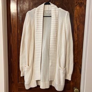 LOFT Cream Long Cardigan